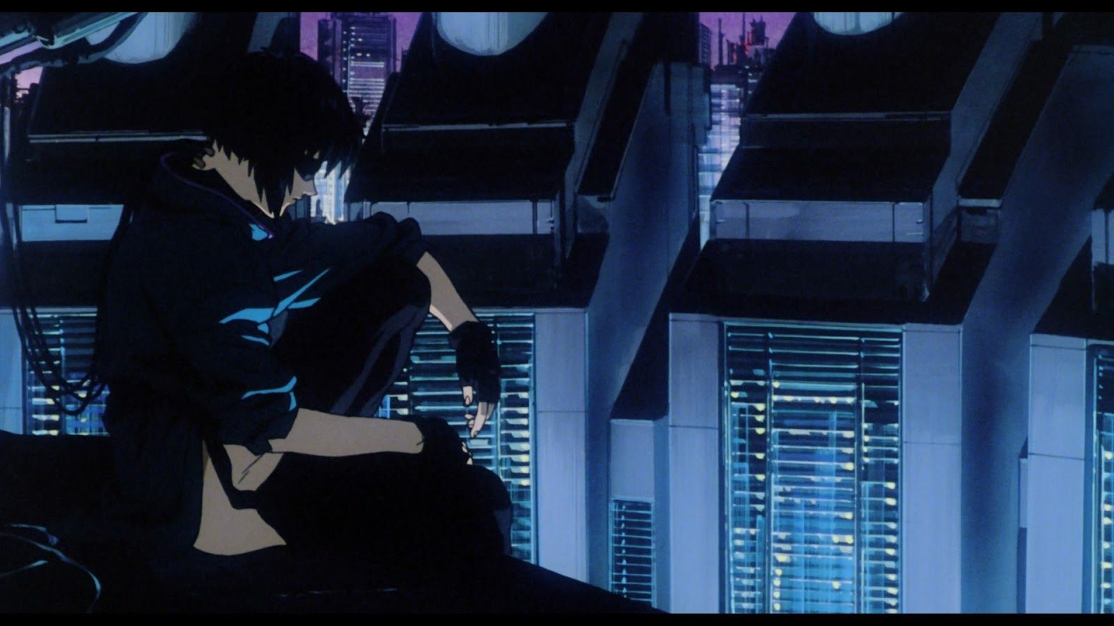 anime cyberpunk movie still animatrix, small female