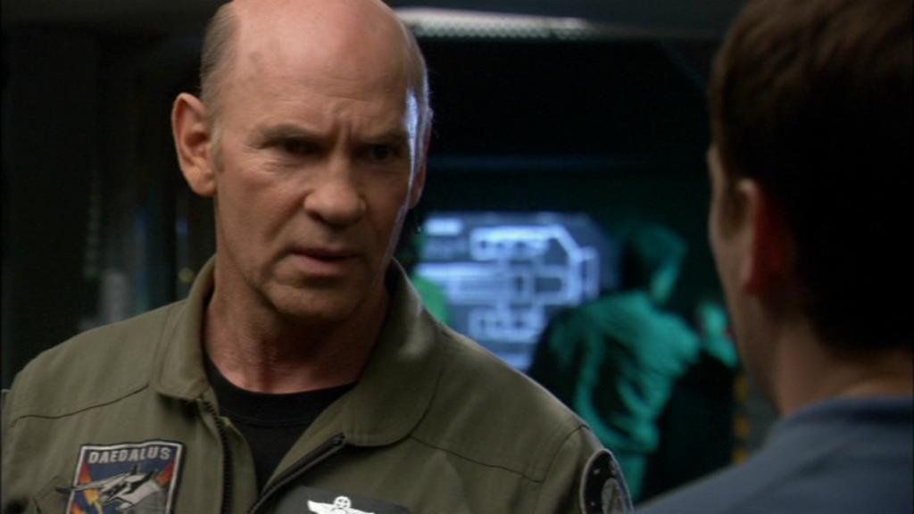 Colonel Steven Caldwell (Mitch Pileggi) glowers.