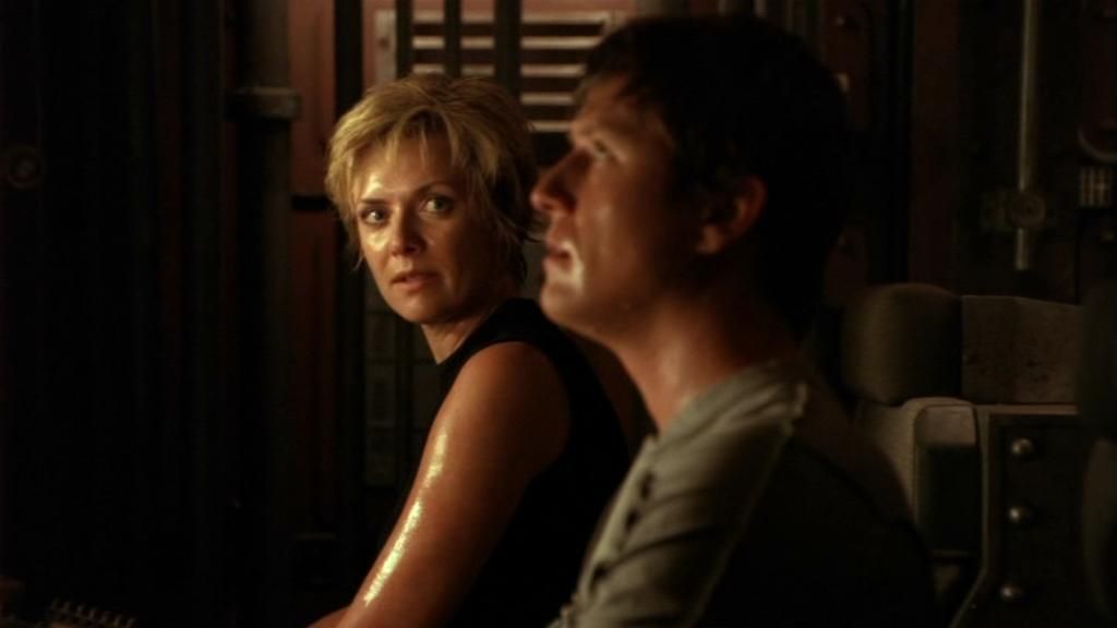Samantha Carter (Amanda Tapping) and Jonas Quinn (Corin Nemec).