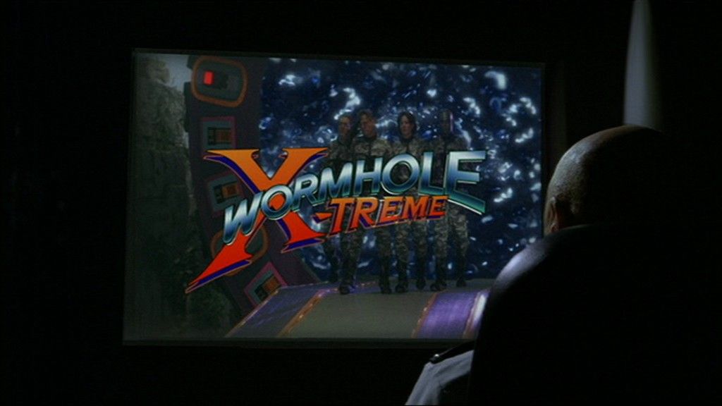 General Hammond (Don S. Davis) watches Wormhole X-Treme.
